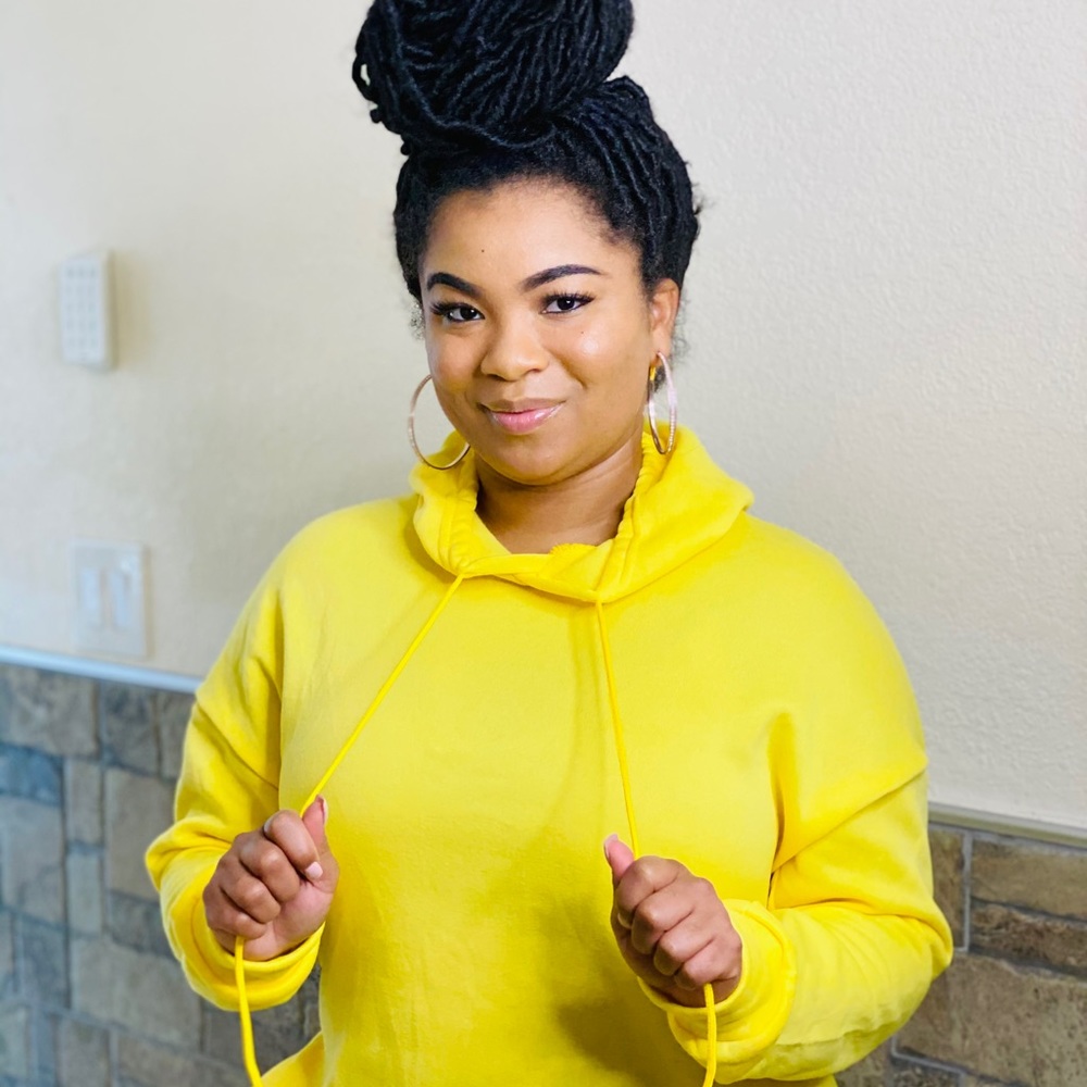 NWT HOODIE DRESS [YELLOW] - Picture 10 of 11